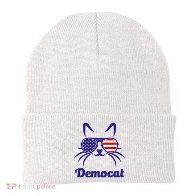 Democat Funny Cat Ladies For Kamala Beanie