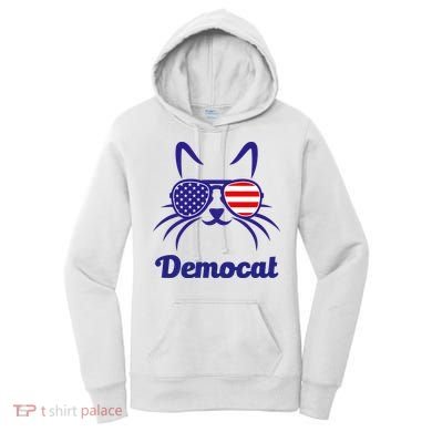 Democat Funny Cat Ladies For Kamala Women's Hoodie