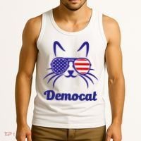 Democat Funny Cat Ladies For Kamala Tank Top thumb 3