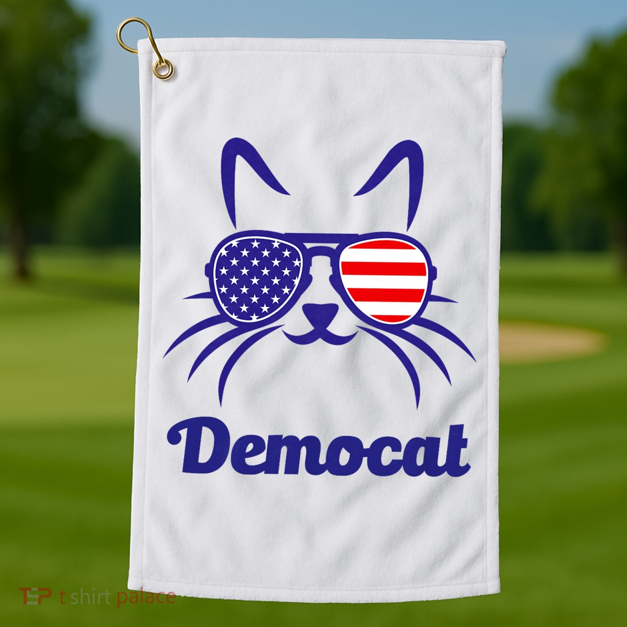 Democat Funny Cat Ladies For Kamala Golf Towel