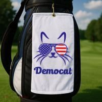 Democat Funny Cat Ladies For Kamala Golf Towel thumb 2
