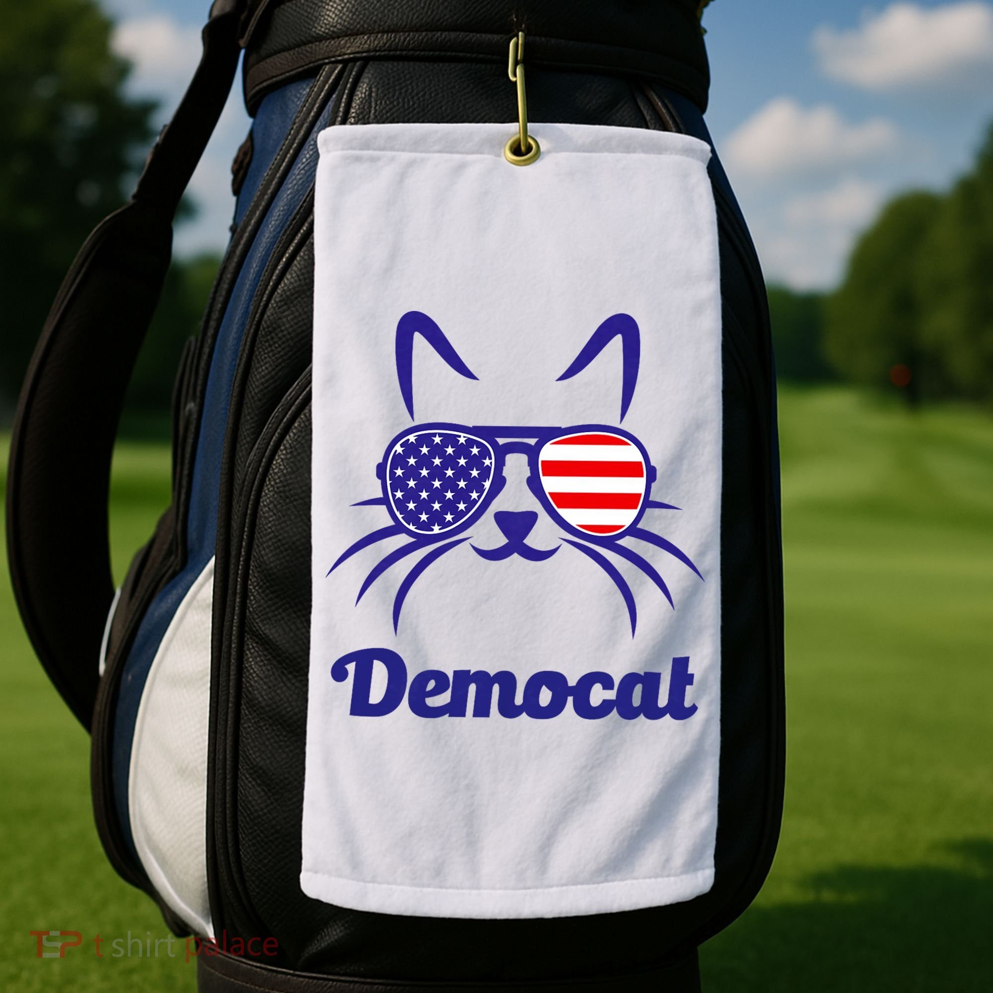 Democat Funny Cat Ladies For Kamala Golf Towel