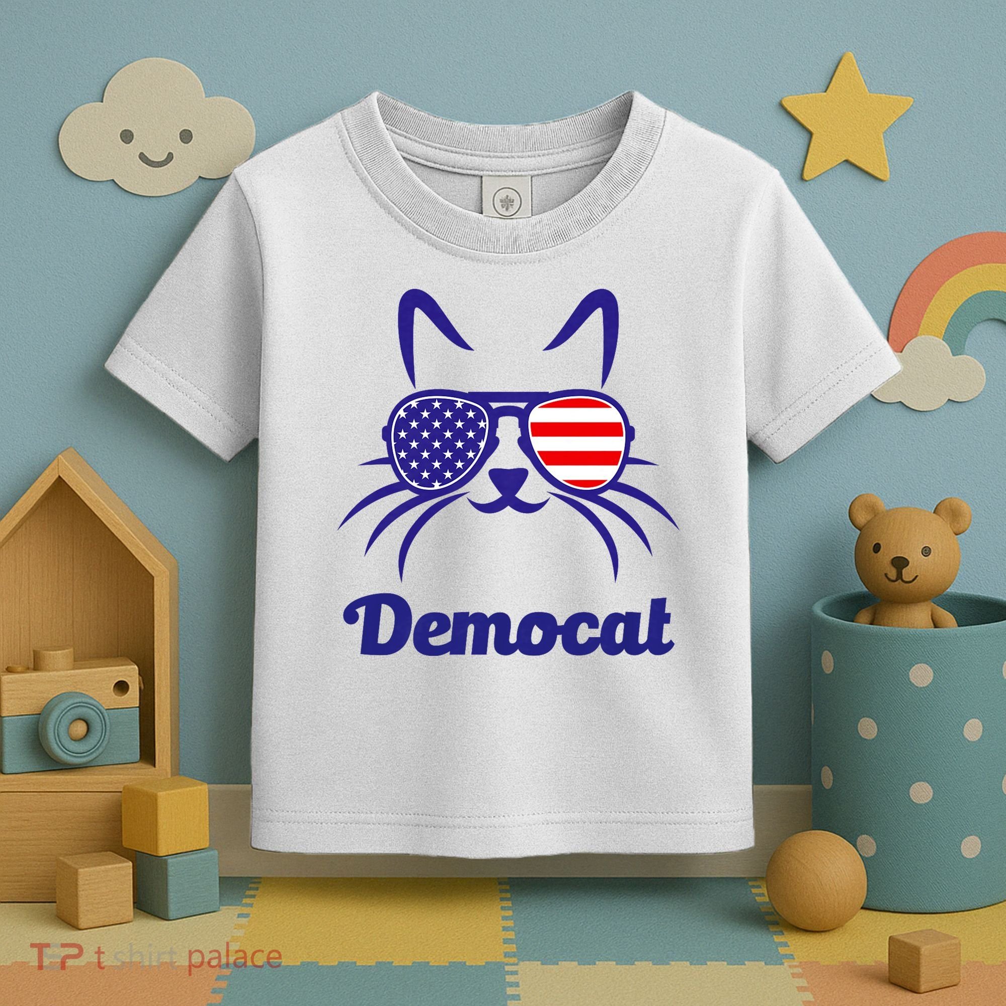 Democat Funny Cat Ladies For Kamala Toddler T-Shirt
