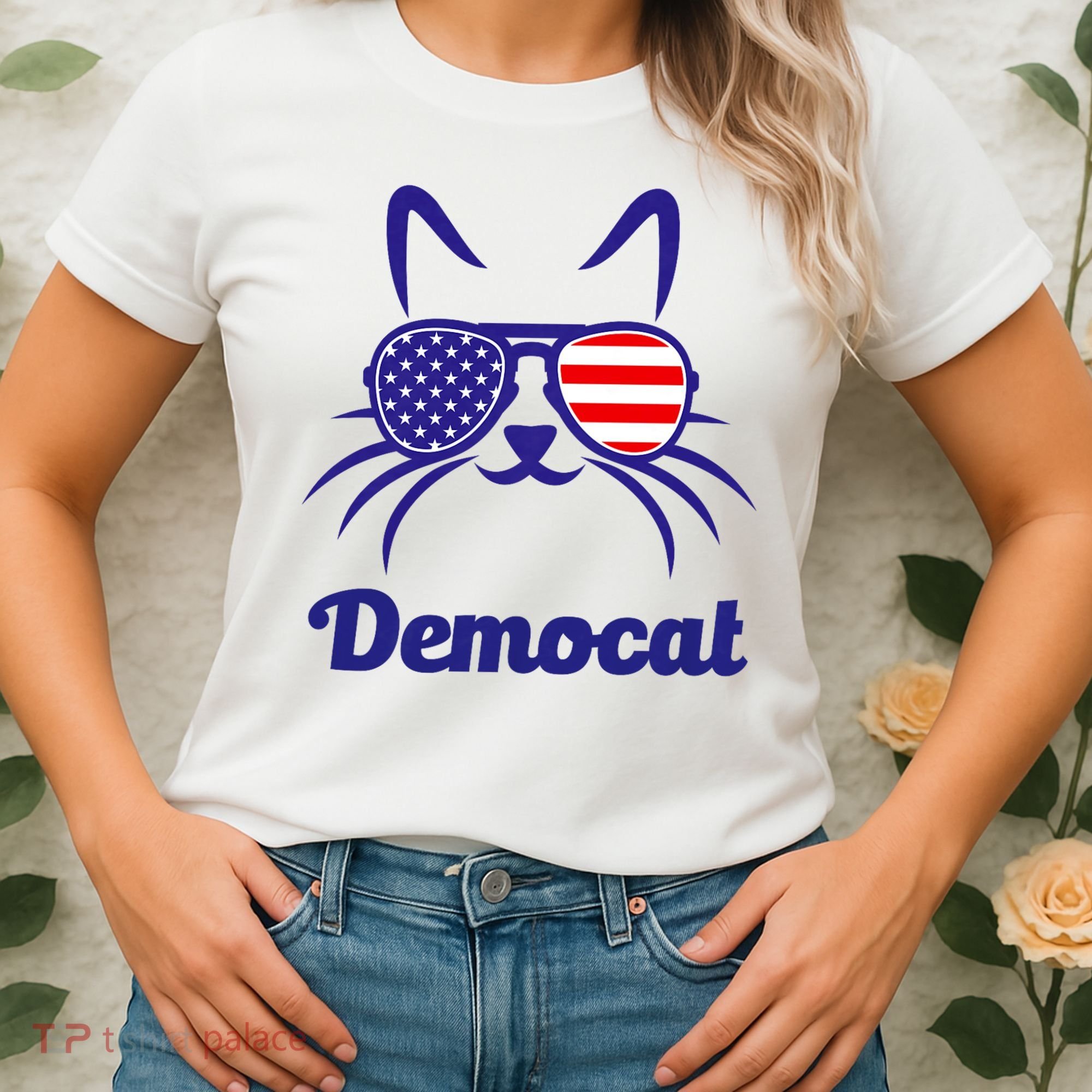 Democat Funny Cat Ladies For Kamala Women's T-Shirt