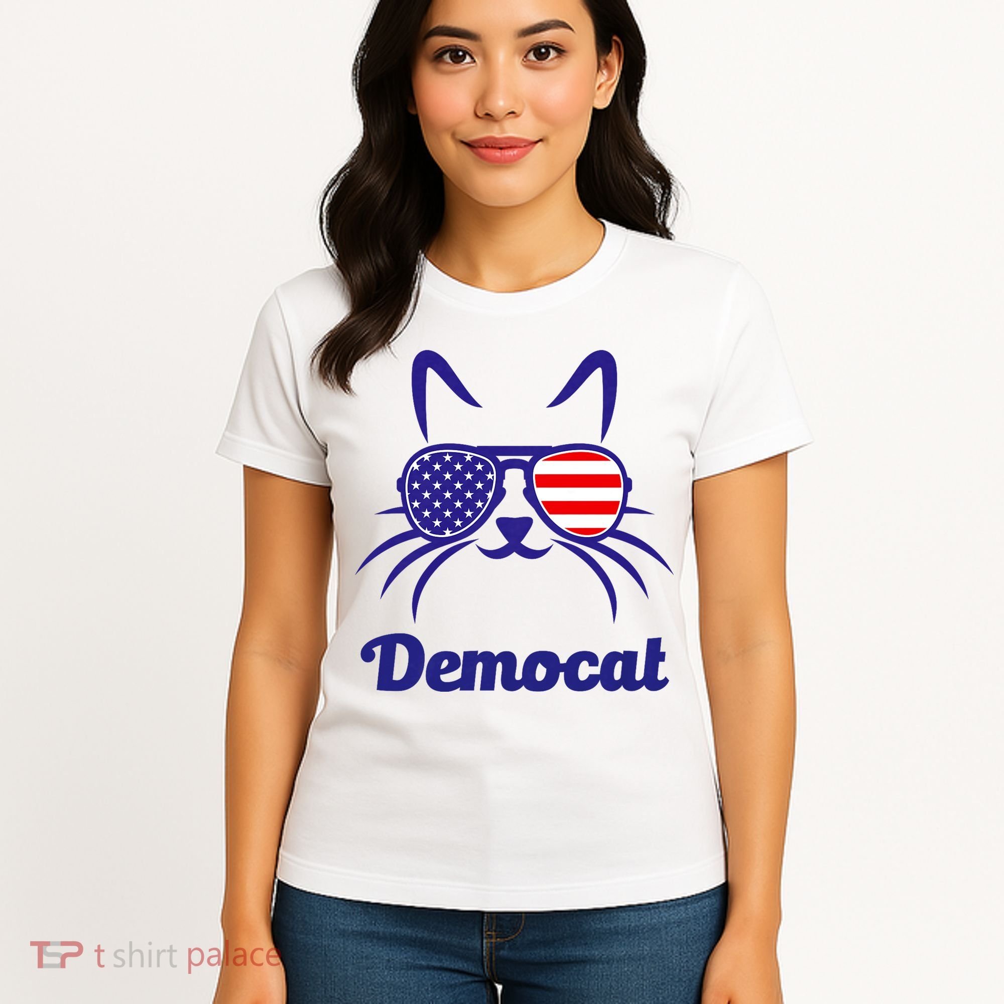 Democat Funny Cat Ladies For Kamala Women's T-Shirt