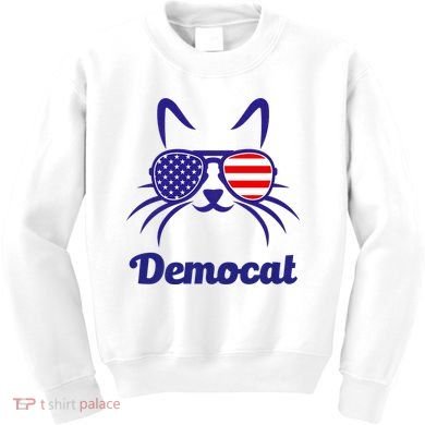 Democat Funny Cat Ladies For Kamala Kids Sweatshirt