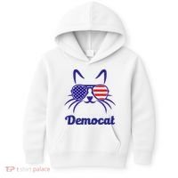 Democat Funny Cat Ladies For Kamala Kids Hoodie thumb 0