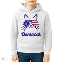 Democat Funny Cat Ladies For Kamala Kids Hoodie thumb 4