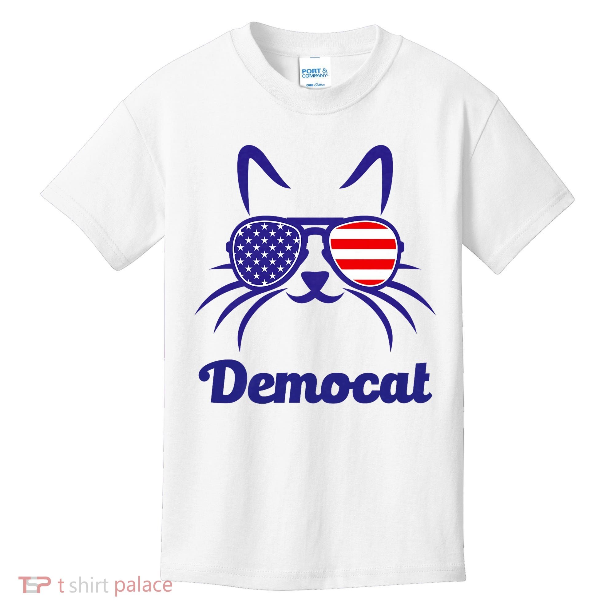 Democat Funny Cat Ladies For Kamala Kids T-Shirt