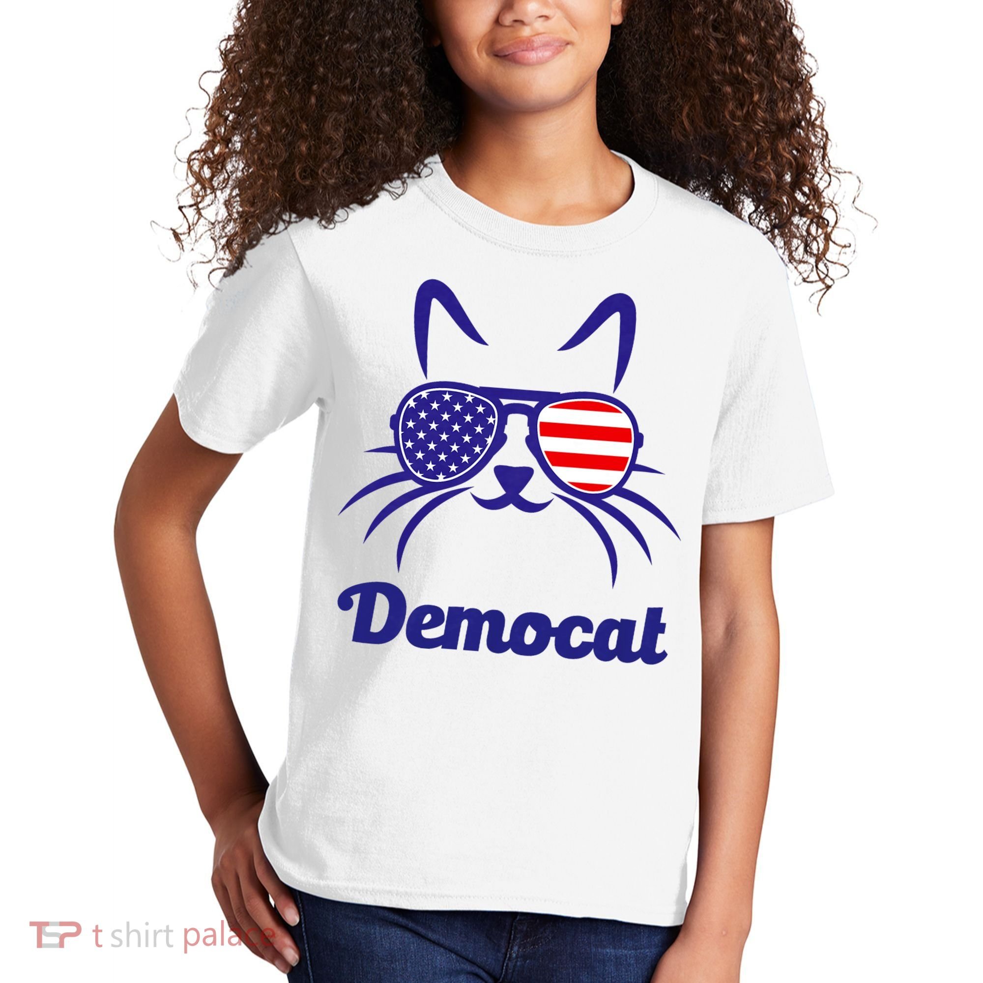 Democat Funny Cat Ladies For Kamala Kids T-Shirt
