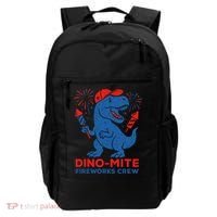 Dino-Mite Fireworks Crew, Dinosaur USA, American Flag  Backpack thumb 0