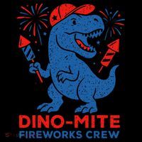 Dino-Mite Fireworks Crew, Dinosaur USA, American Flag  Coffee Mug thumb 5