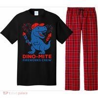 Dino-Mite Fireworks Crew, Dinosaur USA, American Flag  Pajama Set thumb 0