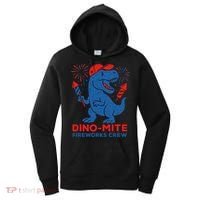 Dino-Mite Fireworks Crew, Dinosaur USA, American Flag  Women's Hoodie thumb 0