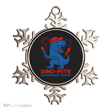 Dino-Mite Fireworks Crew, Dinosaur USA, American Flag  Ornament