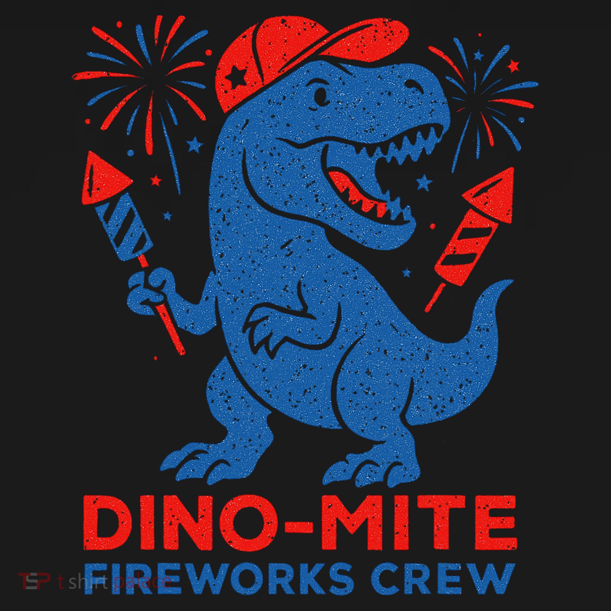 Dino-Mite Fireworks Crew, Dinosaur USA, American Flag  Women's Tank Top