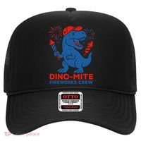 Dino-Mite Fireworks Crew, Dinosaur USA, American Flag  Hat thumb 0