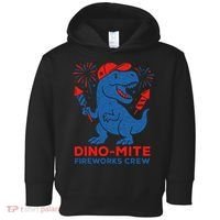 Dino-Mite Fireworks Crew, Dinosaur USA, American Flag  Toddler Hoodie thumb 0