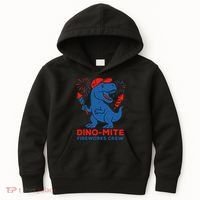 Dino-Mite Fireworks Crew, Dinosaur USA, American Flag  Kids Hoodie thumb 0