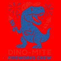 Dino-Mite Fireworks Crew, Dinosaur USA, American Flag  Santa Hat thumb 1
