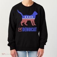 Democat Funny Cat Ladies For Kamala Yes We Kam Women's Sweatshirt thumb 0