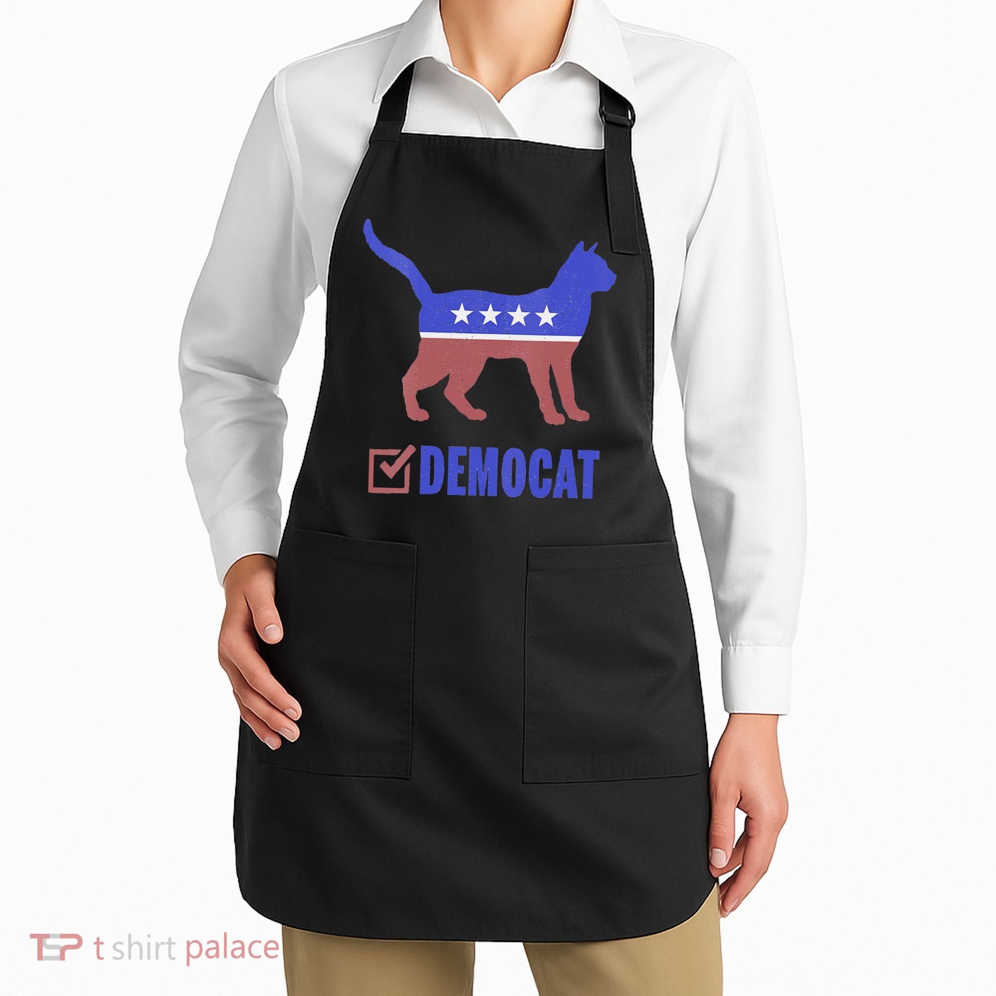 Democat Funny Cat Ladies For Kamala Yes We Kam Apron
