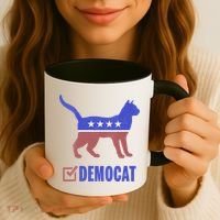 Democat Funny Cat Ladies For Kamala Yes We Kam Coffee Mug thumb 3
