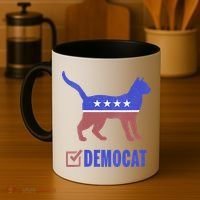 Democat Funny Cat Ladies For Kamala Yes We Kam Coffee Mug thumb 4