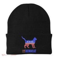 Democat Funny Cat Ladies For Kamala Yes We Kam Beanie thumb 0