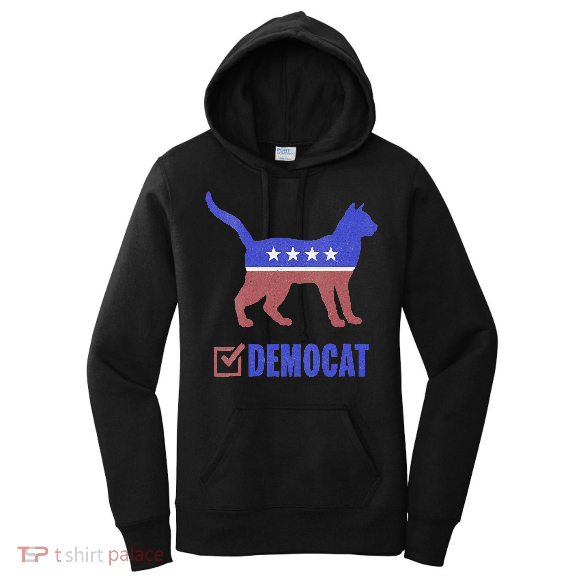 Democat Funny Cat Ladies For Kamala Yes We Kam Women's Hoodie