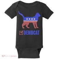 Democat Funny Cat Ladies For Kamala Yes We Kam Baby Bodysuit thumb 0