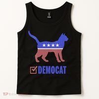 Democat Funny Cat Ladies For Kamala Yes We Kam Tank Top thumb 2