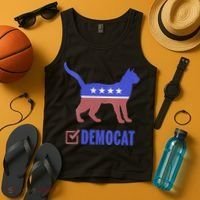 Democat Funny Cat Ladies For Kamala Yes We Kam Tank Top thumb 4