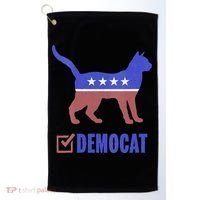 Democat Funny Cat Ladies For Kamala Yes We Kam Golf Towel thumb 0