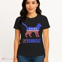 Democat Funny Cat Ladies For Kamala Yes We Kam Women's T-Shirt thumb 4