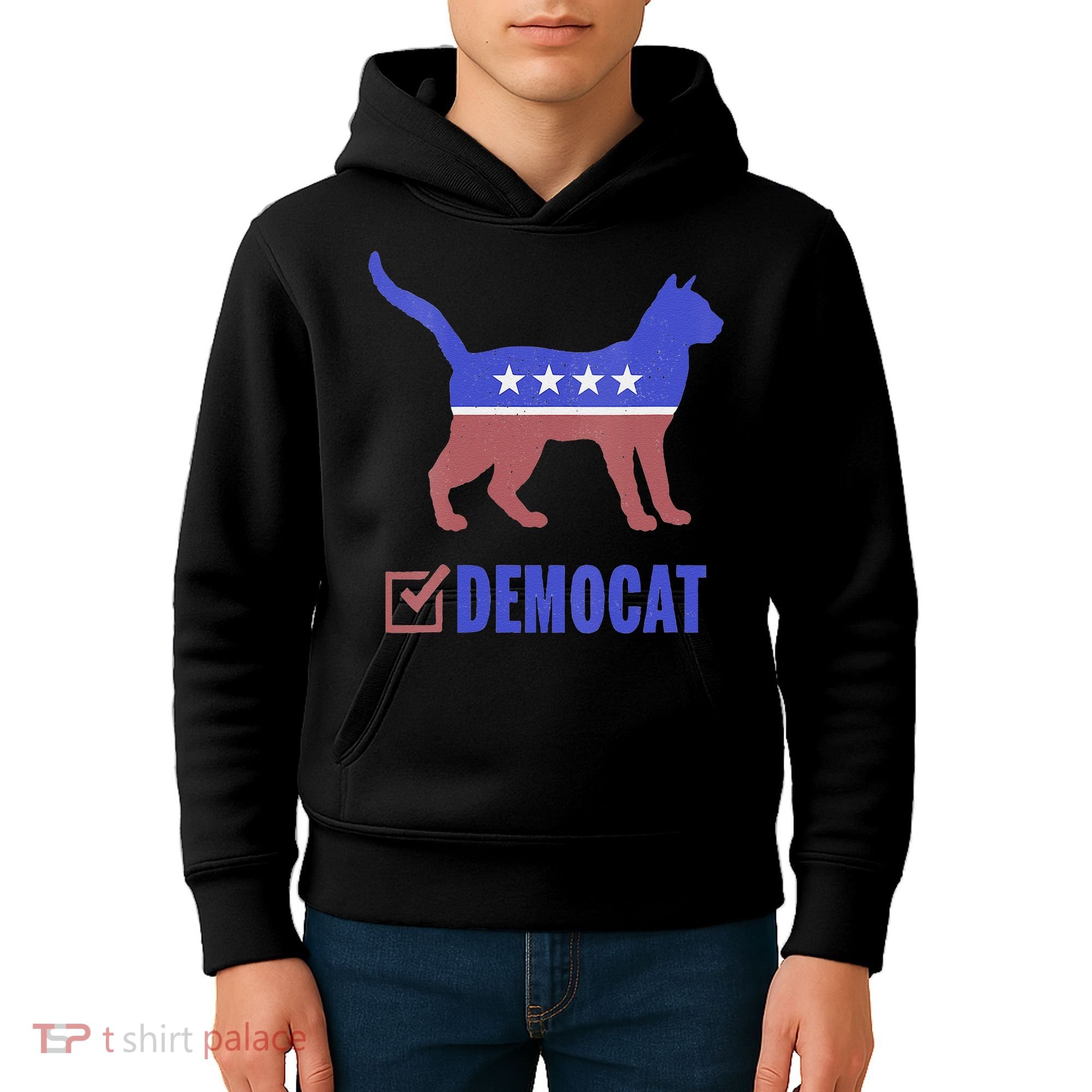 Democat Funny Cat Ladies For Kamala Yes We Kam Kids Hoodie