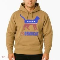 Democat Funny Cat Ladies For Kamala Yes We Kam Hoodie thumb 2