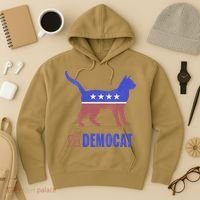 Democat Funny Cat Ladies For Kamala Yes We Kam Hoodie thumb 3