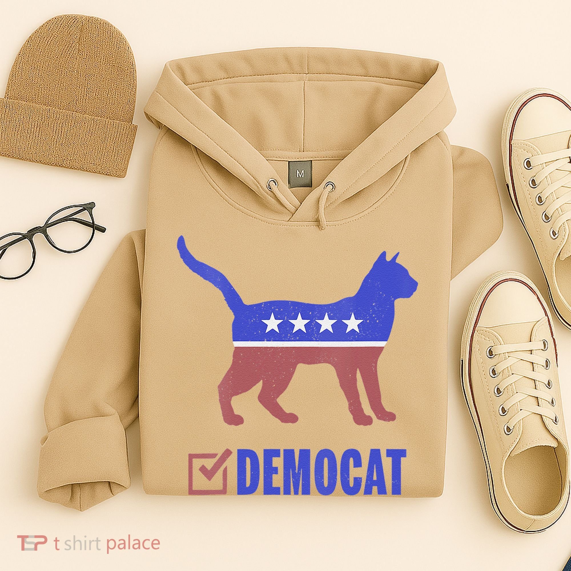 Democat Funny Cat Ladies For Kamala Yes We Kam Hoodie