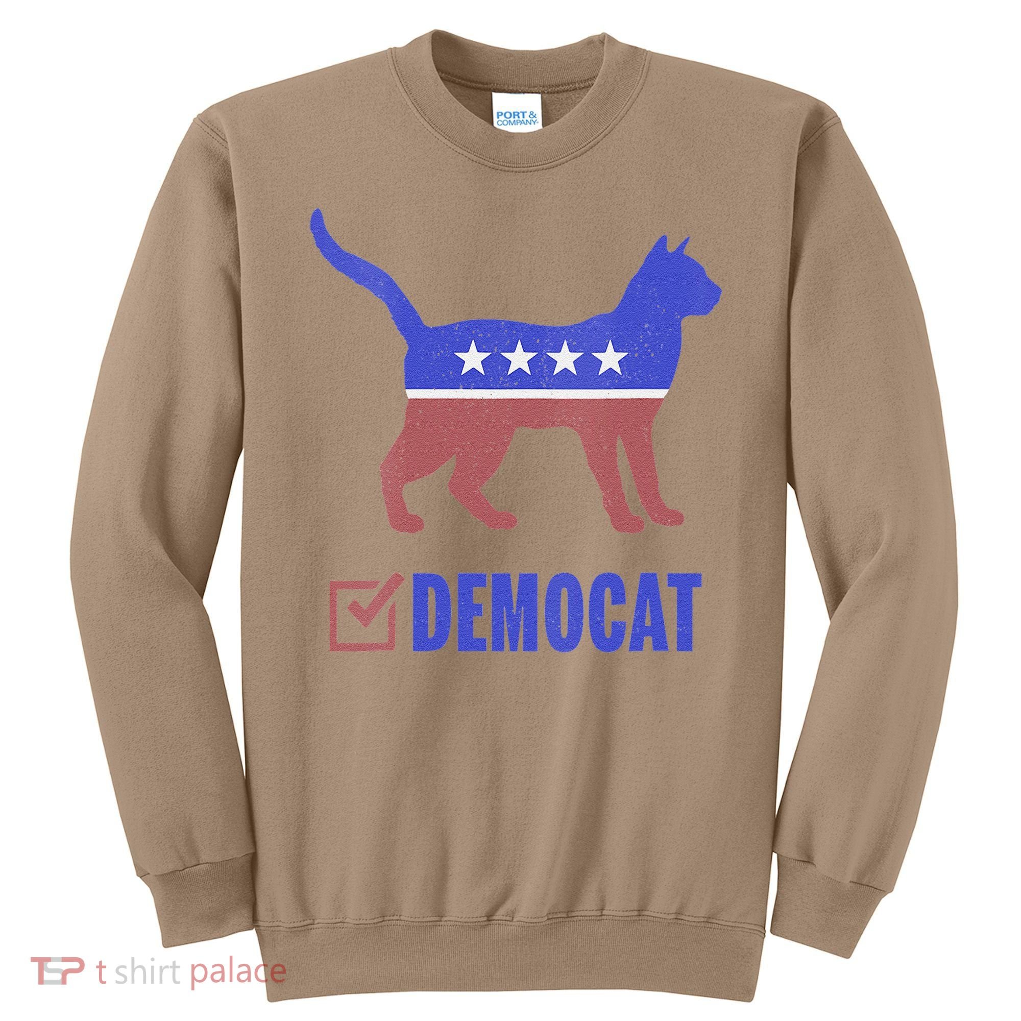 Democat Funny Cat Ladies For Kamala Yes We Kam Sweatshirt