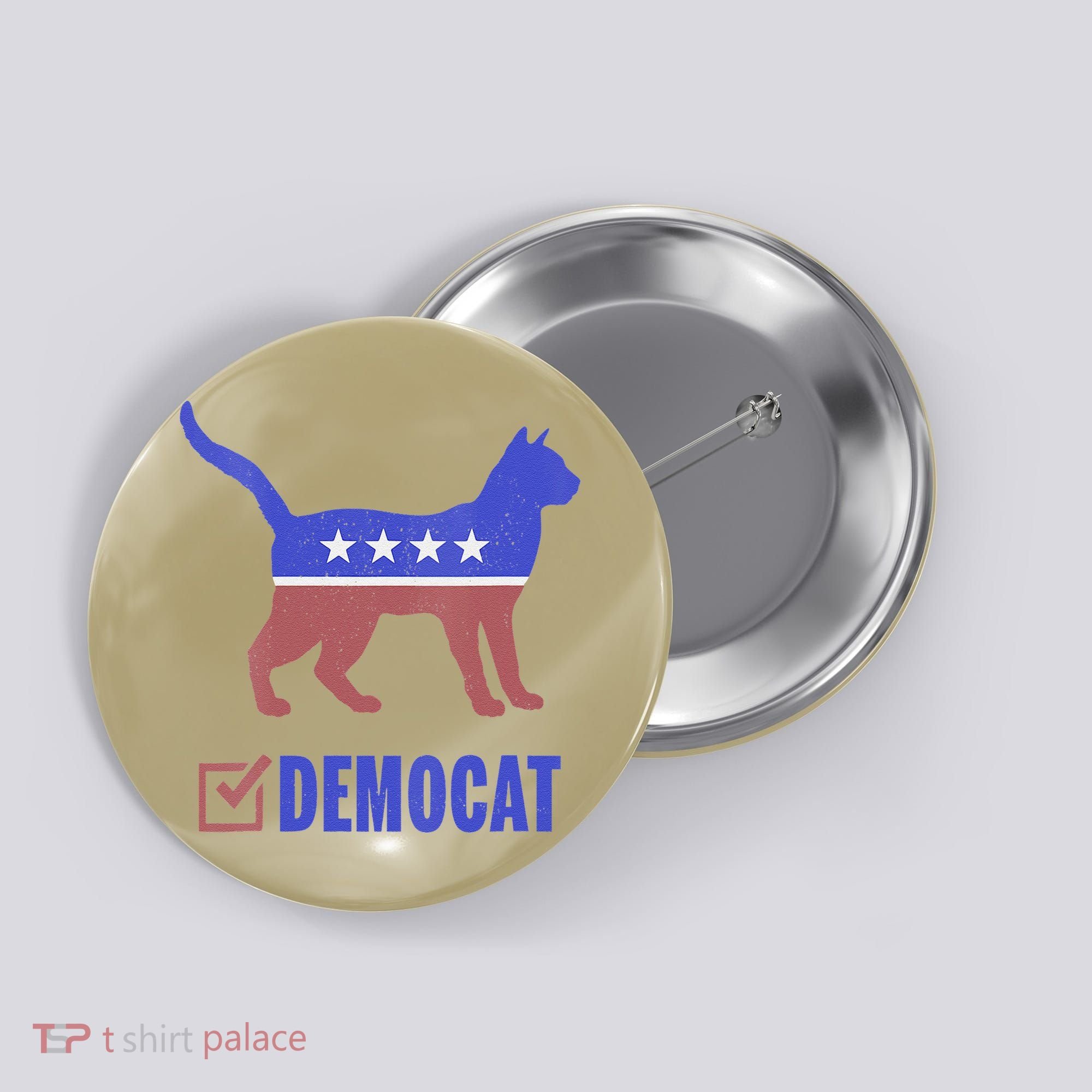 Democat Funny Cat Ladies For Kamala Yes We Kam Button