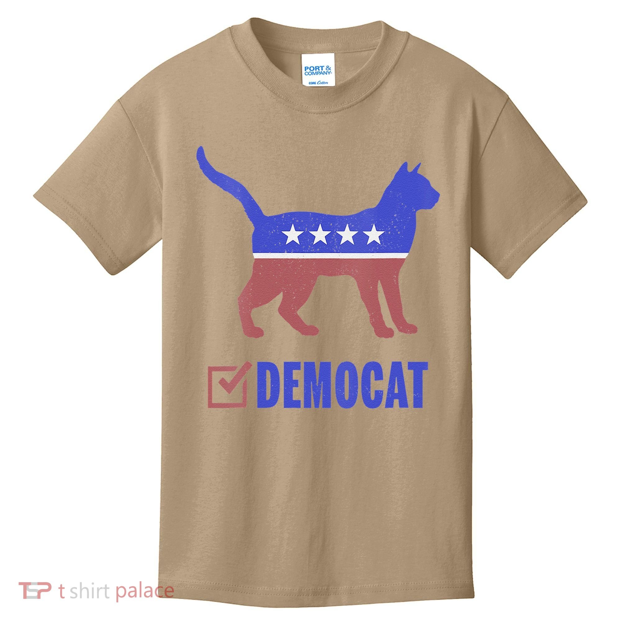 Democat Funny Cat Ladies For Kamala Yes We Kam Kids T-Shirt