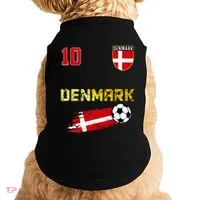 Denmark Flag Danish Pride Lovers Doggie Tank thumb 0