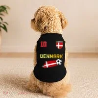 Denmark Flag Danish Pride Lovers Doggie Tank thumb 2
