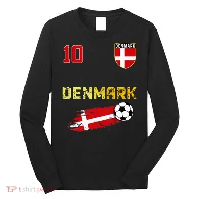 Denmark Flag Danish Pride Lovers Long Sleeve Shirt