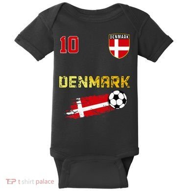 Denmark Flag Danish Pride Lovers Baby Bodysuit