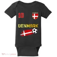 Denmark Flag Danish Pride Lovers Baby Bodysuit thumb 0