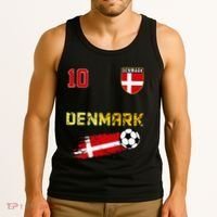Denmark Flag Danish Pride Lovers Tank Top thumb 3