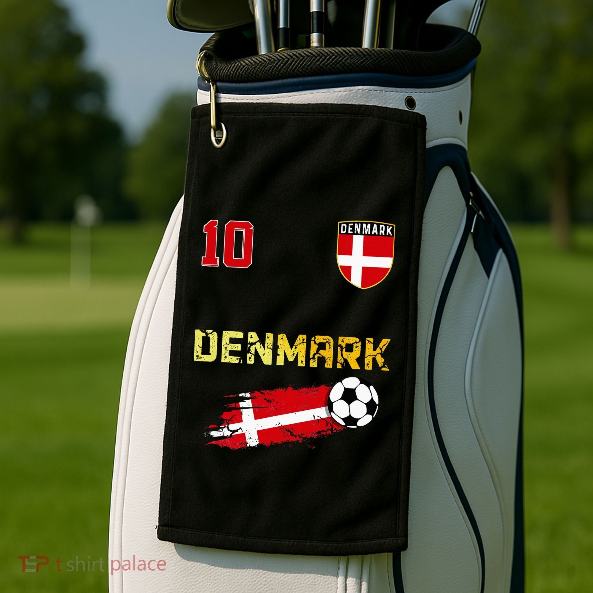 Denmark Flag Danish Pride Lovers Golf Towel