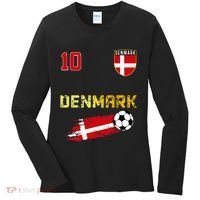 Denmark Flag Danish Pride Lovers Women's Long Sleeve Shirt thumb 0